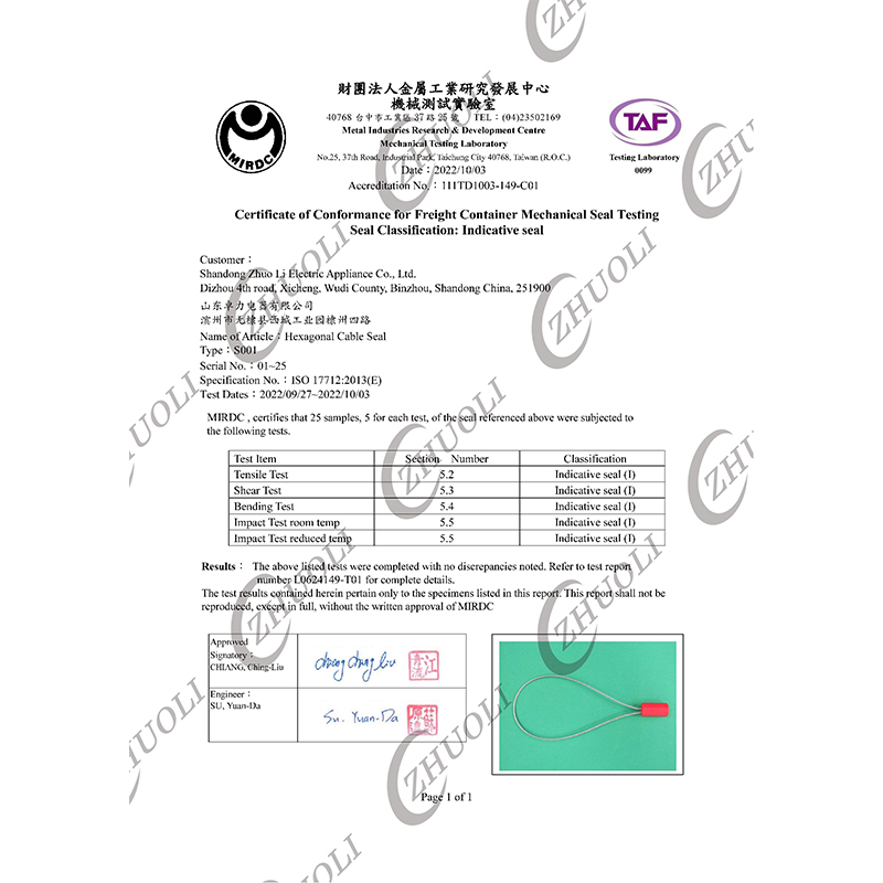 Con dấu cáp nhựa Plastic Cable Seal